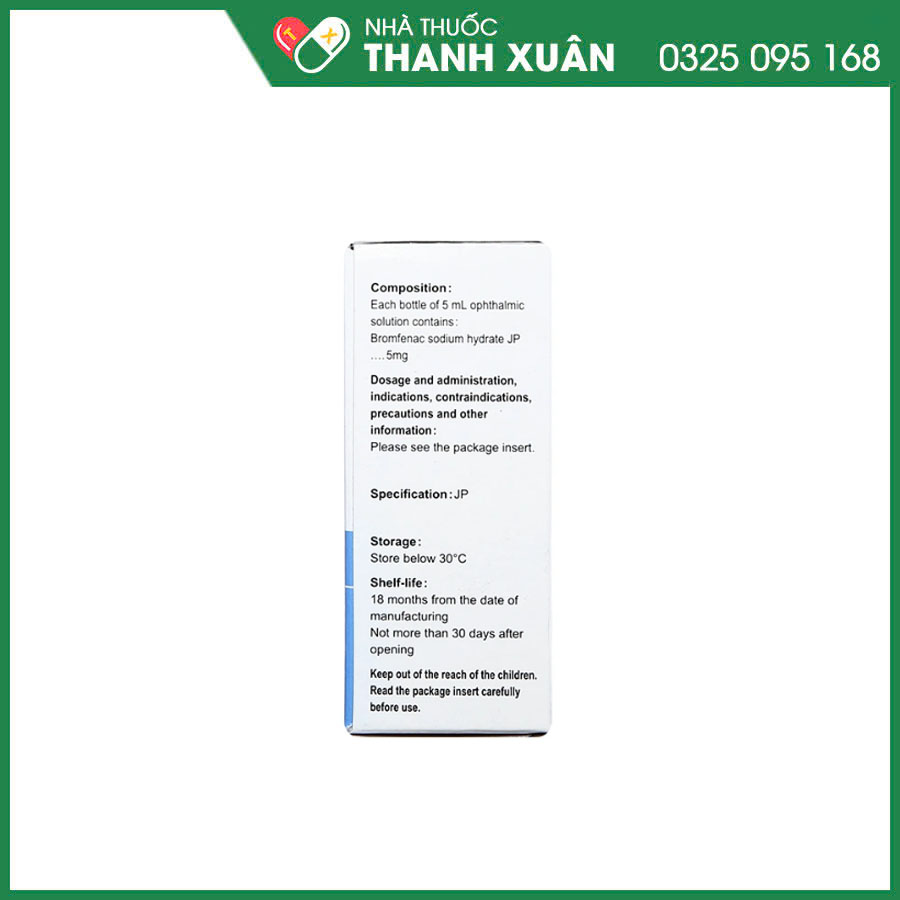 Bronuck 0.1% thuốc điều trị viêm sau phẫu thuật đục thủy tinh thể